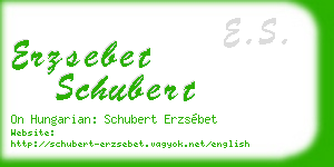 erzsebet schubert business card